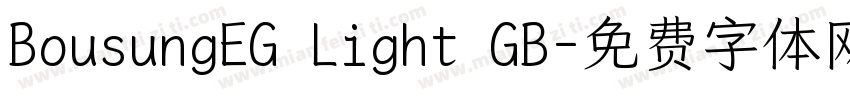 BousungEG Light GB字体转换